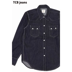 画像1: 「TCB jeans/TCBジーンズ」デュードランチシャツ【8.5ozデニム】 (1)