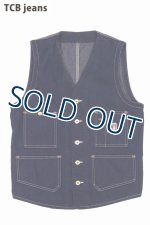 画像: 「TCB jeans/TCBジーンズ」フォアマンベスト【10ozデニム】