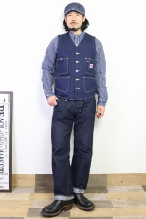 画像: 「TCB jeans/TCBジーンズ」フォアマンベスト【10ozデニム】