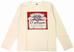 画像: 「STUDIO D'ARTISAN/ステュディオ・ダ・ルチザン」KING OF JEANS 長袖プリントＴシャツ【ベージュ】