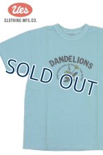 画像: 「UES/ウエス」DANDELIONS  プリントTシャツ【ブルー】