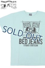 画像: 「STUDIO D'ARTISAN/ステュディオ・ダ・ルチザン」BED JEANS プリントＴシャツ【エメラルド】
