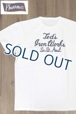 画像: 「Pherrow's/フェローズ」Iron Works 刺繍カスタムTシャツ PTPシリーズ【ホワイト】