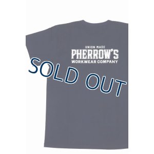 画像2: 「Pherrow's/フェローズ」イーグルロゴプリントTシャツ PMTシリーズ【ネイビー】 (2)