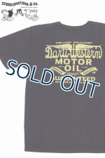 画像: 「STUDIO D'ARTISAN/ステュディオ・ダ・ルチザン」MOTOR OIL 吊り編みプリントＴシャツ【ブラック】