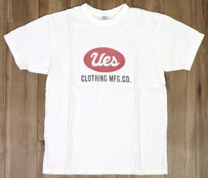 画像: 「UES/ウエス」UESビッグロゴ  プリントTシャツ【ホワイト】