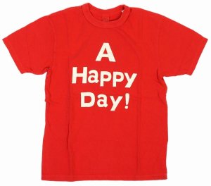 画像: 「UES/ウエス」A HAPPY DAY! プリントTシャツ【レッド】