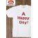 画像1: 「UES/ウエス」A HAPPY DAY! プリントTシャツ【ホワイト】 (1)