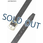 画像: 「ARTBROWN/アートブラウン」UKサドルレザー40mm幅ギャリソンベルト【ブラック×ゴールド】