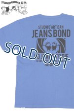画像: 「STUDIO D'ARTISAN/ステュディオ・ダ・ルチザン」JEANS BOND プリントＴシャツ【ブルー】