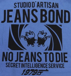 画像: 「STUDIO D'ARTISAN/ステュディオ・ダ・ルチザン」JEANS BOND プリントＴシャツ【ブルー】