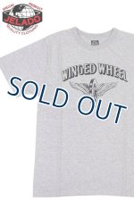 画像: 「JELADO/ジェラード」WINGED WHEEL プリント丸胴クルーネックTシャツ ワンウォッシュ【ソルト＆ペッパー】