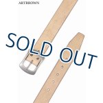 画像: 「ARTBROWN/アートブラウン」UKサドルレザー40mm幅ギャリソンベルト【タン×シルバー】