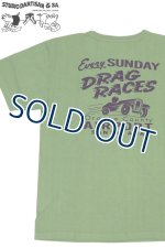 画像: 「STUDIO D'ARTISAN/ステュディオ・ダ・ルチザン」DRAG RACES 吊り編みプリントＴシャツ【グリーン】