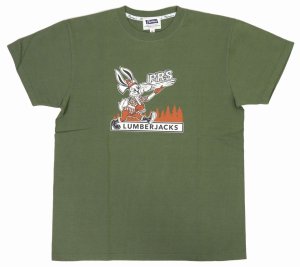 画像: 「Pherrow's/フェローズ」LUMBERJACKS プリントTシャツ PTシリーズ【サンドグリーン】