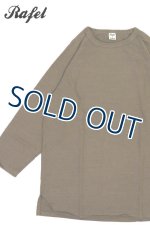 画像: 「Rafel/ラーフル」吊り編み天竺ラグラン7分袖Tシャツ【オリーブ】