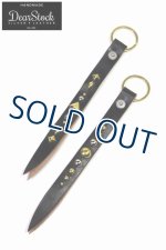 画像: 「DearStock/ディアストック」ブライドルレザー スタッズショートキーホルダー ブラック【2パターンあり】