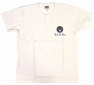 画像: 「Pherrow's/フェローズ」U.S.Air Force ヘンリーネックプリントＴシャツ【S・ホワイト】