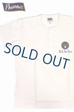 画像: 「Pherrow's/フェローズ」U.S.Air Force ヘンリーネックプリントＴシャツ【S・ホワイト】