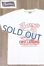 画像: 「Pherrow's/フェローズ」FIRST LANDING プリントTシャツ PTシリーズ【ホワイト】