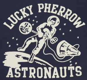 画像: 「Pherrow's/フェローズ」ASTRONAUTS プリントTシャツ PTシリーズ【S・ネイビー】