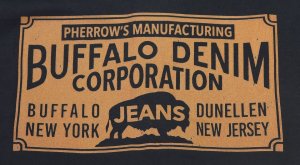 画像: 「Pherrow's/フェローズ」BUFFALO DENIM ヘンリーネックプリントＴシャツ【S・ブラック】