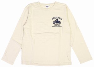 画像: 「STUDIO D'ARTISAN/ステュディオ・ダ・ルチザン」MOTER CYCLES 長袖プリントＴシャツ【ベージュ】