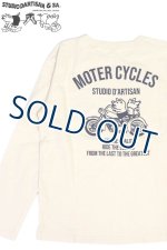 画像: 「STUDIO D'ARTISAN/ステュディオ・ダ・ルチザン」MOTER CYCLES 長袖プリントＴシャツ【ベージュ】