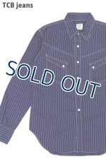 画像: 「TCB jeans/TCBジーンズ」ランチマンシャツ【ブルーウォバッシュ】