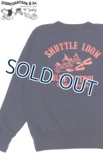 画像: 「STUDIO D'ARTISAN/ステュディオ・ダ・ルチザン」SHUTTLE LOOM 両Vプリントスウェット【ネイビー】