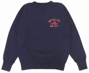 画像: 「STUDIO D'ARTISAN/ステュディオ・ダ・ルチザン」SHUTTLE LOOM 両Vプリントスウェット【ネイビー】