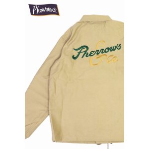 画像1: 「Pherrow's/フェローズ」Pherrow's&Co刺繍コーチジャケット【ベージュ】 (1)