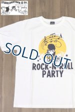 画像: 「STUDIO D'ARTISAN/ステュディオ・ダ・ルチザン」ROCK-N-ROLL PARTY プリントＴシャツ【ホワイト】
