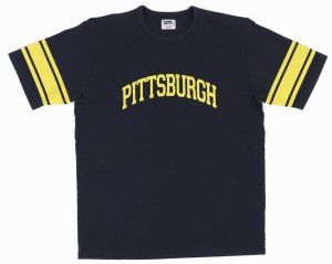 画像: 「Pherrow's/フェローズ」PITTSBURGH プリントフットボールTシャツ【S・ブラック】