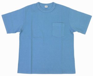 画像: 「BARNS OUT FITTERS /バーンズアウトフィッターズ」タフネック無地ポケット付きTシャツ【スレートブルー】