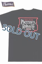 画像: 「Pherrow's/フェローズ」Railroad CoプリントTシャツ PMTシリーズ【ブラック】