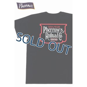 画像1: 「Pherrow's/フェローズ」Railroad CoプリントTシャツ PMTシリーズ【ブラック】 (1)