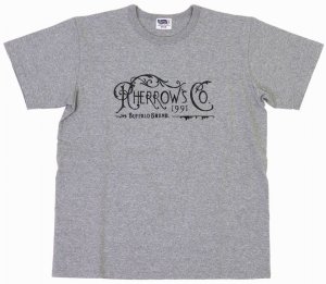 画像: 「Pherrow's/フェローズ」PHERROW'S CoプリントTシャツ PMTシリーズ【H・グレー】