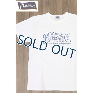 画像1: 「Pherrow's/フェローズ」PHERROW'S CoプリントTシャツ PMTシリーズ【ホワイト】 (1)