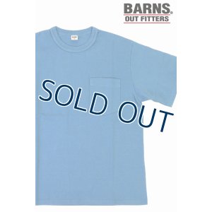 画像1: 「BARNS OUT FITTERS /バーンズアウトフィッターズ」タフネック無地ポケット付きTシャツ【スレートブルー】 (1)