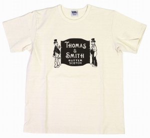 画像: 「Pherrow's/フェローズ」THOMAS&SMITHプリントTシャツ PMTシリーズ【S・ホワイト】