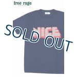 画像: 「FREE RAGE/フリーレイジ」NICE プリントリサイクルコットンTシャツ【ネイビー】