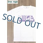 画像: 「FREE RAGE/フリーレイジ」NICE プリントリサイクルコットンTシャツ【ホワイト】