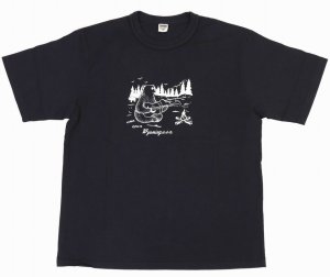 画像: 「BARNS OUT FITTERS /バーンズアウトフィッターズ」タフネックBEARプリントTシャツ【チャコール】