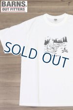 画像: 「BARNS OUT FITTERS /バーンズアウトフィッターズ」タフネックBEARプリントTシャツ【ホワイト】
