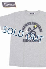 画像: 「Pherrow's/フェローズ」THUNDERSTORM SUPER CAT プリントTシャツ PTシリーズ【H.グレー】