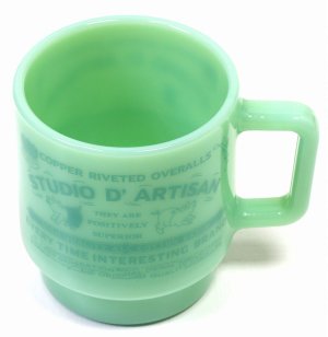 画像: 「STUDIO D'ARTISAN/ステュディオ・ダ・ルチザン」Olde Milk-glassコラボマグカップ【ジェード】
