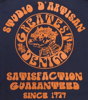 画像: 「STUDIO D'ARTISAN/ステュディオ・ダ・ルチザン」GREATST DENIM プリントＴシャツ【ネイビー】