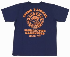 画像: 「STUDIO D'ARTISAN/ステュディオ・ダ・ルチザン」GREATST DENIM プリントＴシャツ【ネイビー】