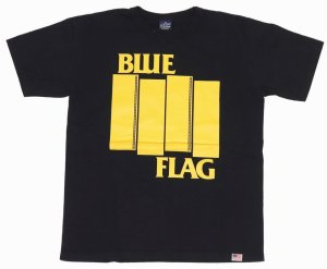 画像: 「STUDIO D'ARTISAN/ステュディオ・ダ・ルチザン」BLUE FLAG プリントＴシャツ【ブラック】